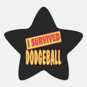STICKER ÉTOILE J'AI SURVÉCU À DODGEBALL
