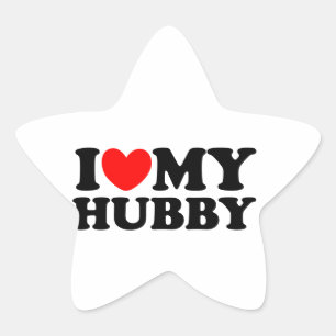 Sticker Étoile J'Aime Mon Hubby