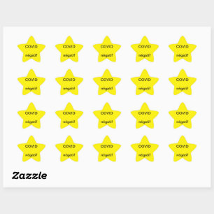Sticker étoile jaune COVID négatif