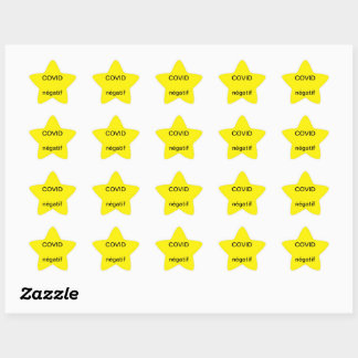 Sticker étoile jaune COVID négatif