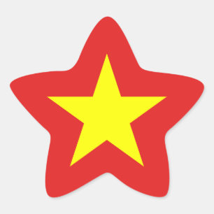 Sticker étoile jaune drapeau du Vietnam