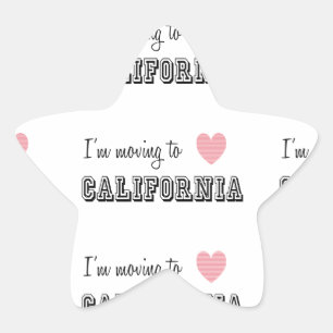 Sticker Étoile Je déménage en Californie