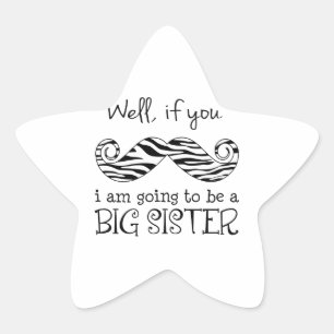 Sticker Étoile Je vais être une grande soeur