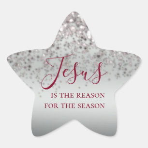 Sticker Étoile Jésus est la raison pour laquelle Silver Sparkle N