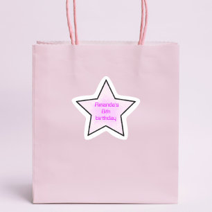 Sticker Étoile Joli Anniversaire Enfant Étoile Pastel Rétro