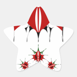 Sticker Étoile Joli Kenya Shield Drapeau vectoriel Design d'art I