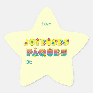 Sticker Étoile Joyeuses Pâques