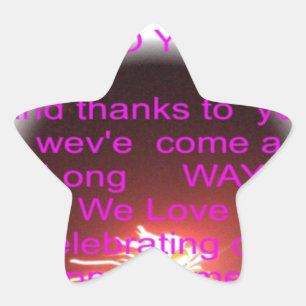 Sticker Étoile Joyeux anniversaire à vous Art Imprimer