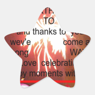 Sticker Étoile Joyeux anniversaire pour nous