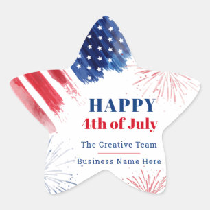 Sticker Étoile Joyeux Juillet 4 USA Independence Day Business