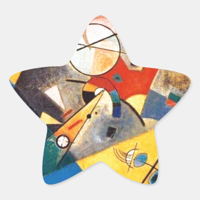 Sticker Étoile Kandinsky Harmonie calme Art Abstrait (Devant)
