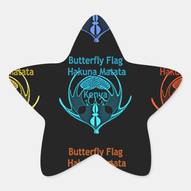 Sticker Étoile Kenya Hakuna Matata (Devant)