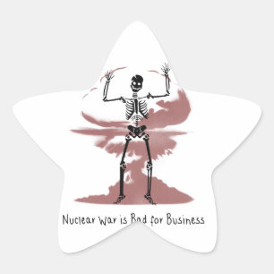 Sticker Étoile La guerre nucléaire est une mauvaise affaire