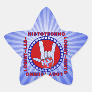 STICKER ÉTOILE LABORATOIRE CARRÉ DE LOGO HISTOTECHNOLOGUE HISTOTE