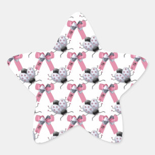 Sticker Étoile Lady Bugs and Bows