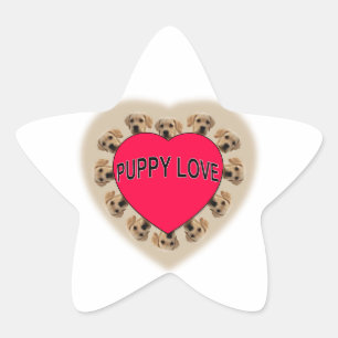 Sticker Étoile L'amour des chiots