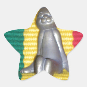 Sticker Étoile Lapin - Lapin à Rasta Couleurs : Une touche de Sup