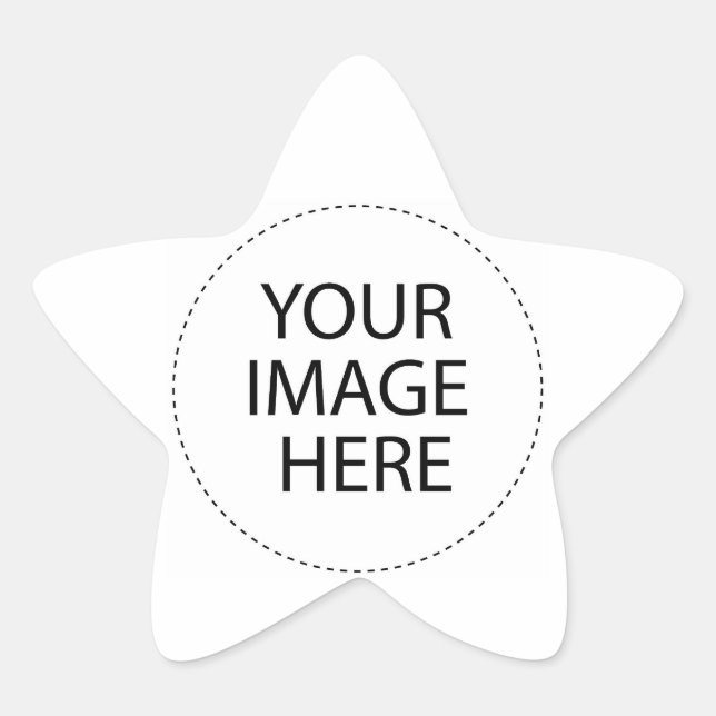 Sticker Étoile Le blanc de modèle   ajoutent votre texte d'image (Devant)