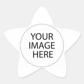 Sticker Étoile Le blanc de modèle   ajoutent votre texte d'image
