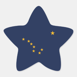 Sticker Étoile Le drapeau de l'Alaska
