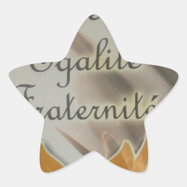 Sticker Étoile Liberté, Égalité, Fraternité : Futur prospère (Devant)