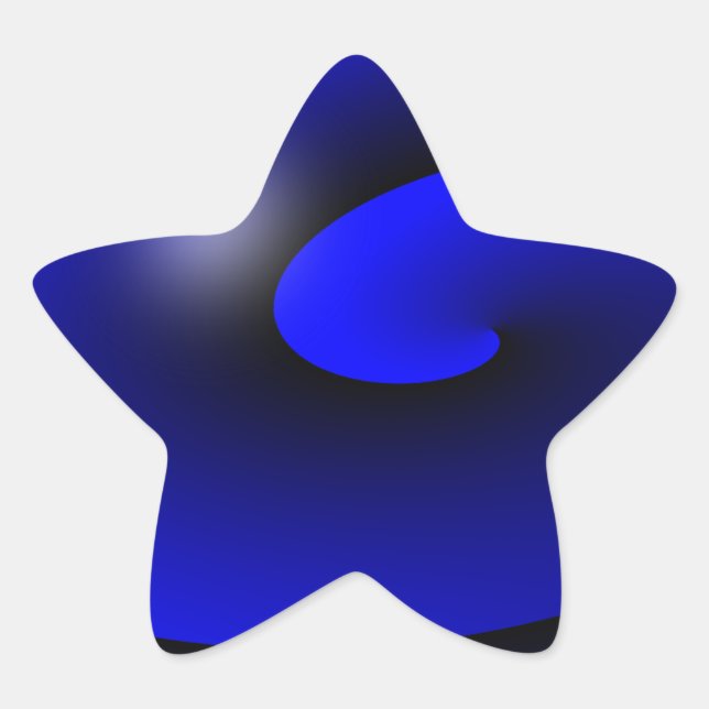 Sticker Étoile Ligne Bleue Mince Un-d'un-un-un-un (Devant)