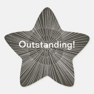 Sticker Étoile Lignes de pulsation blanches exceptionnelles, Stic