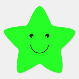 Sticker Étoile Lime Green Smile