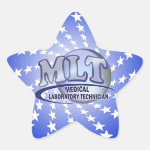 Sticker Étoile LOGO MLT FunBlue - TECHNICIEN DE LABORATOIRE MÉDIC