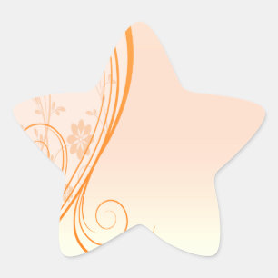 Sticker Étoile L'orange élégante tourbillonne cadeau spécial