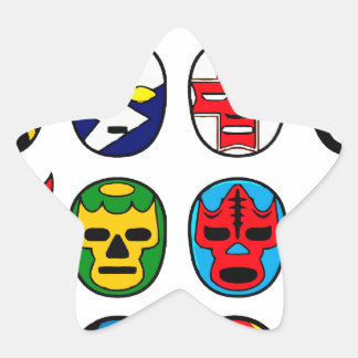 Sticker Étoile Lucha Libre Luchador Masques de lutte mexicaine