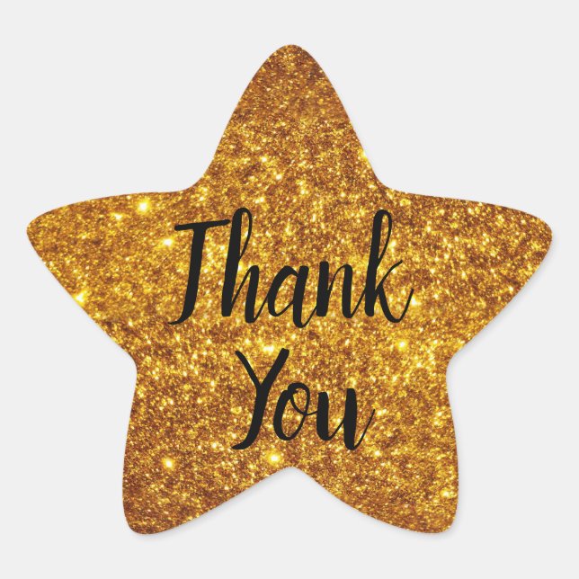 Sticker Étoile luxueux brun doré (Devant)