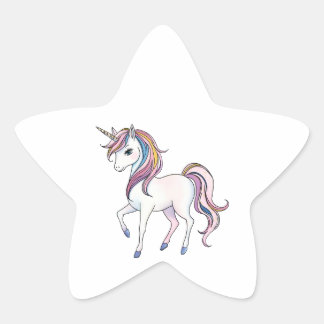 Sticker Étoile Magical Unicorn Dreams - Whimsical Imaginaire Desi