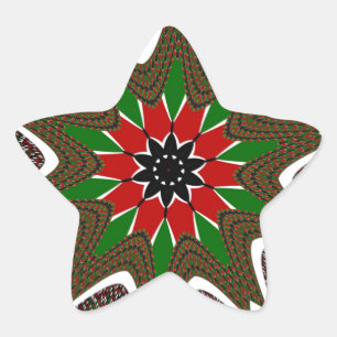 Sticker Étoile Magnifique Motif Culturel Kenya Géométrique