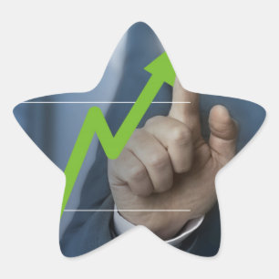 Sticker Étoile Man showing stock price touchscreen concept