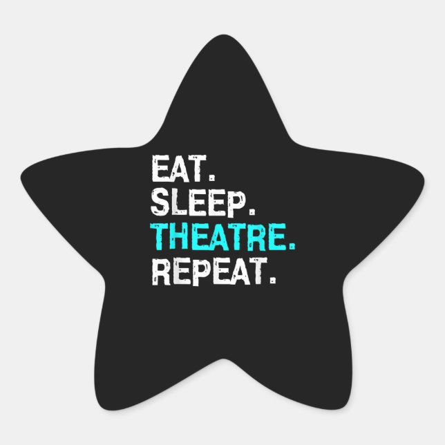 Sticker Étoile Manger Théâtre du sommeil Répéter (Devant)