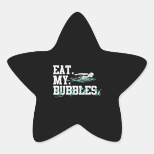 Sticker Étoile Mangez Mes Bulles Amusante Nage Cadeau nage nage n