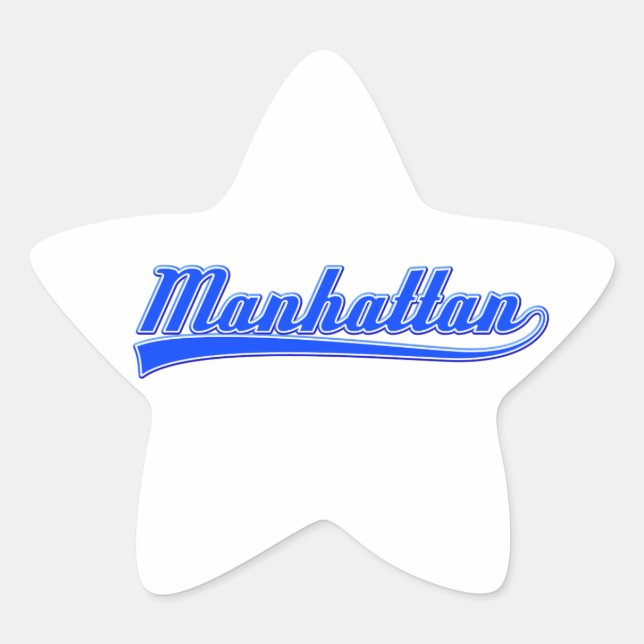 Sticker Étoile Manhattan avec lave (Devant)