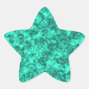 Sticker Étoile Marbre turquoise