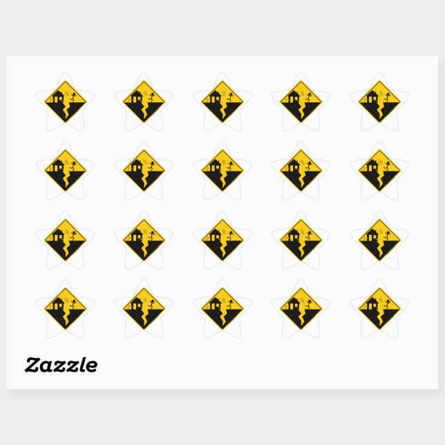 Sticker toile Marchandises et habillement d avertissement de Zazzle