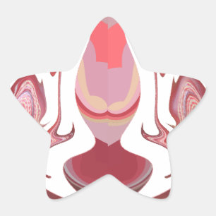 Sticker Étoile Maroon Majesty : Rustic Radiance Texté Africain