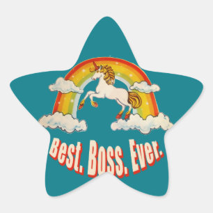 Sticker Étoile Meilleur Boss jamais