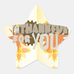 Sticker Étoile Merci pour vous avec amour Compassion & Gratitude