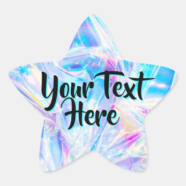 Sticker Étoile Message personnalisé Étoile holographique | Textur (Devant)