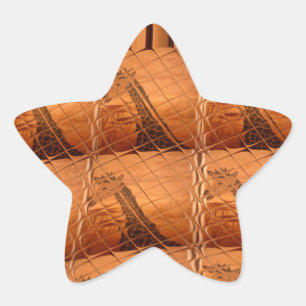 Sticker Étoile Miroir africain traditionnel : Girafe tissée