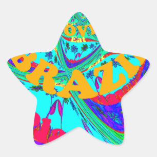 Sticker Étoile Modèle floral dynamique : Hommage brésilien Manger