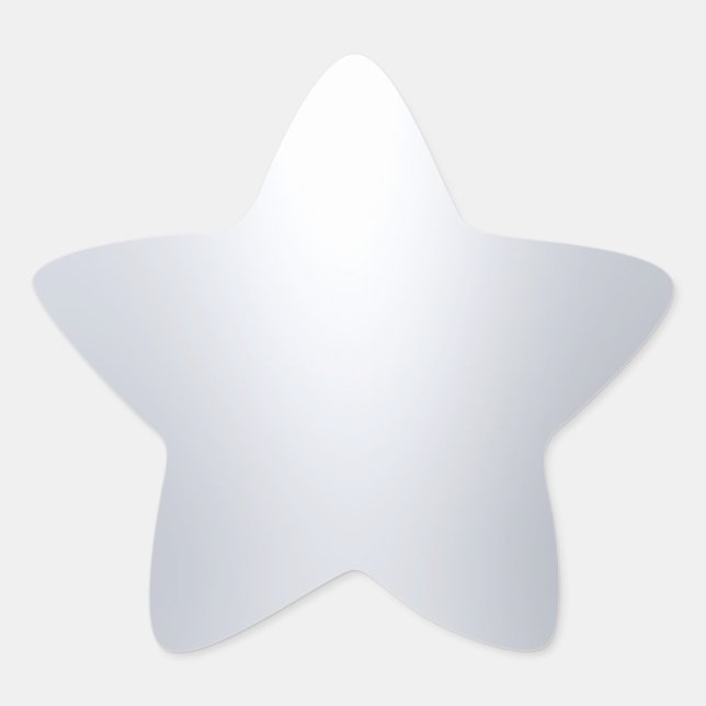 Sticker Étoile Moderne Modèle Vierge d'Aspect Argenté Élégant et  (Devant)