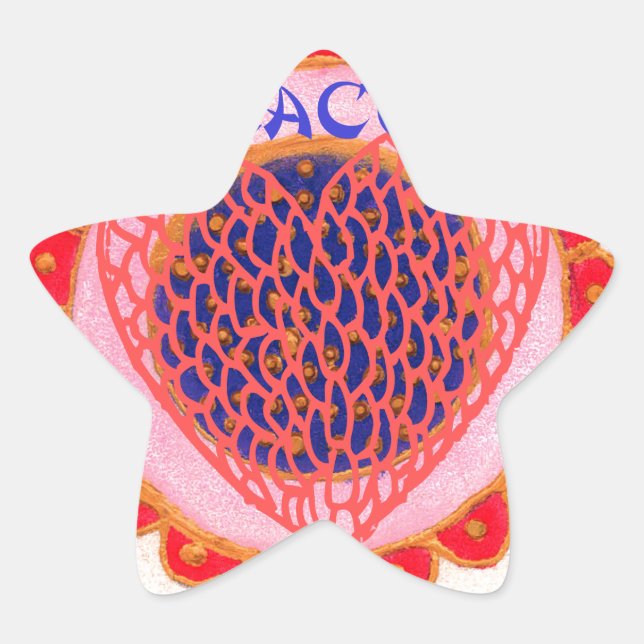 Sticker Étoile Mon coeur rentre pour la paix.png (Devant)