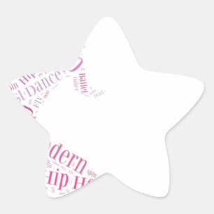 Sticker Étoile Mot de danse Cloud rose