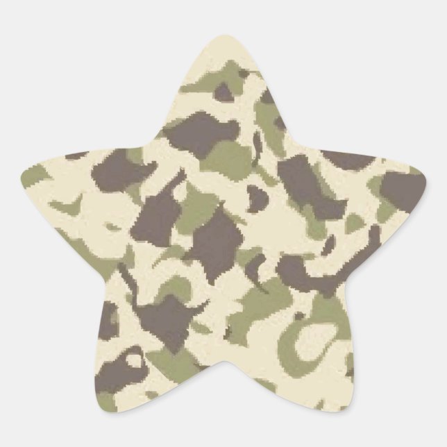 Sticker Étoile Motif Camo (Devant)